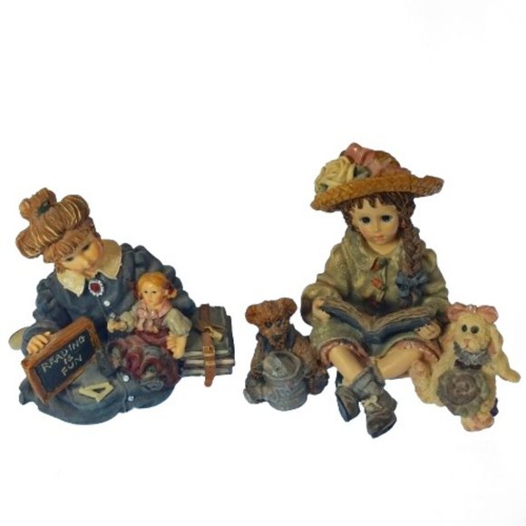 Vintage Yesterday's Child - Set of 2 Figurines - The Dollstone Collection - Picture 1 of 5